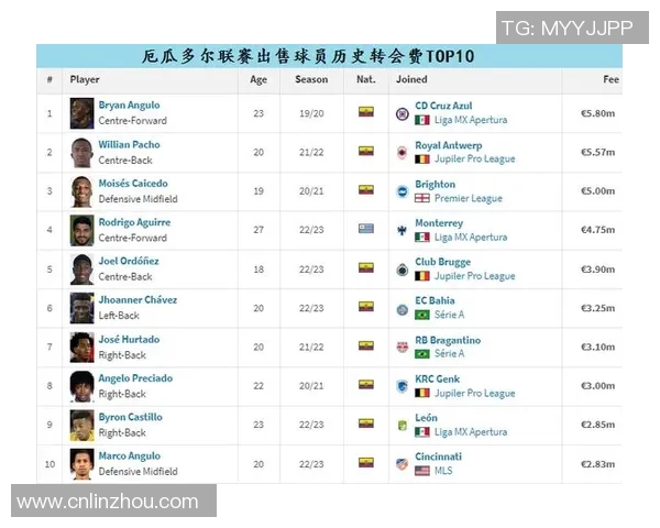 厄瓜多尔足球球星最新身价排行及转会市场前景分析